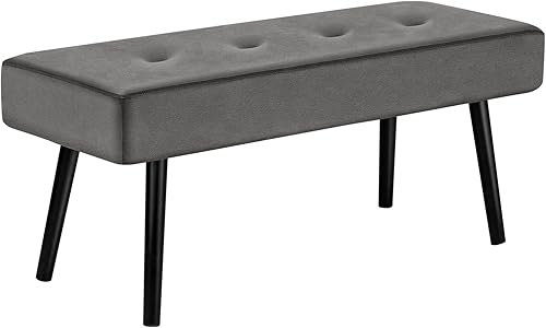 Miniatura 3 de Banco de entrada  Banco verde para dormitorio, moderno extremo otomano de cama, bancos acolchados de terciopelo para sala de estar, vestíbulo,