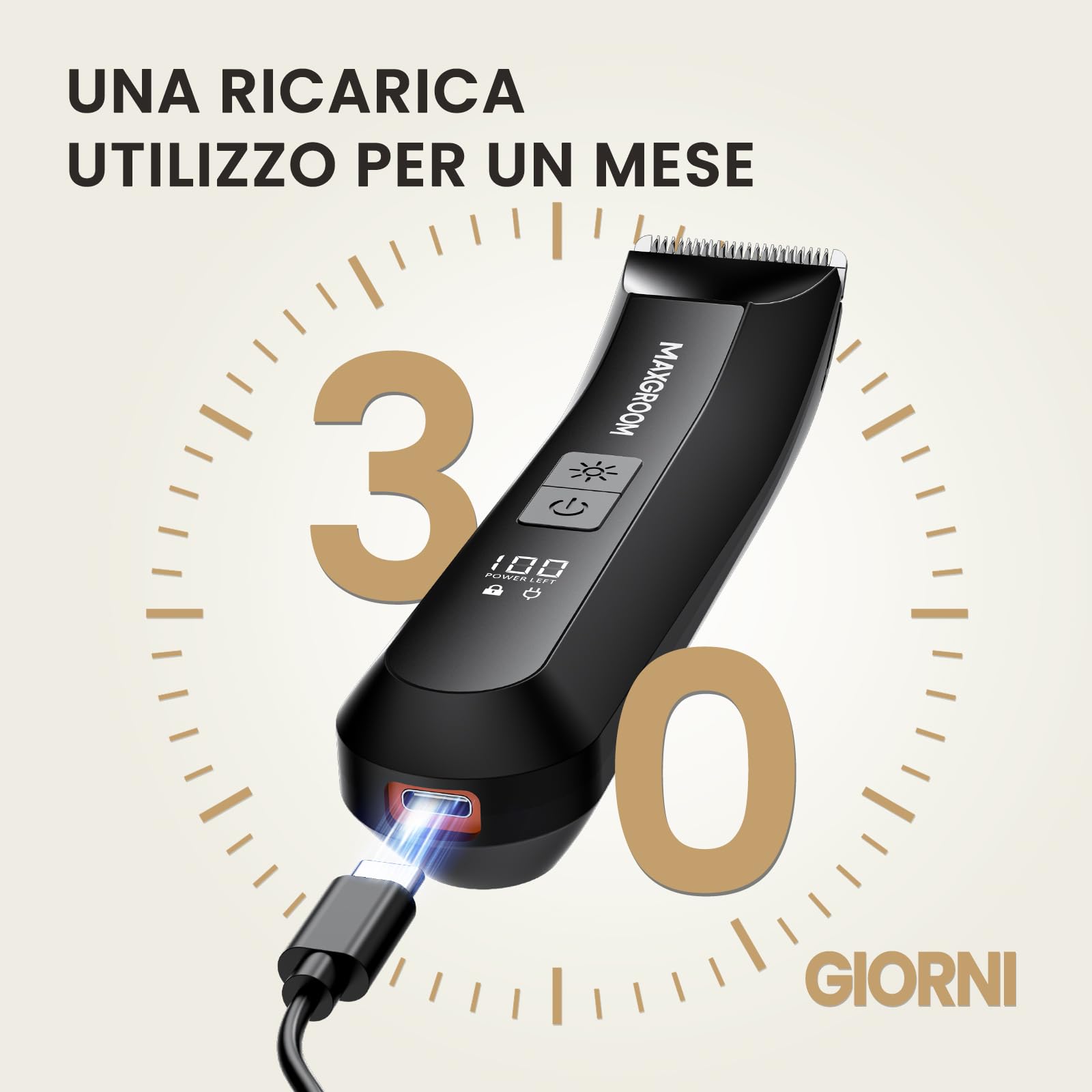 MAXGROOM 3 IN 1 Rasierer Herren Elektrisch für Intimbereich,IPX7