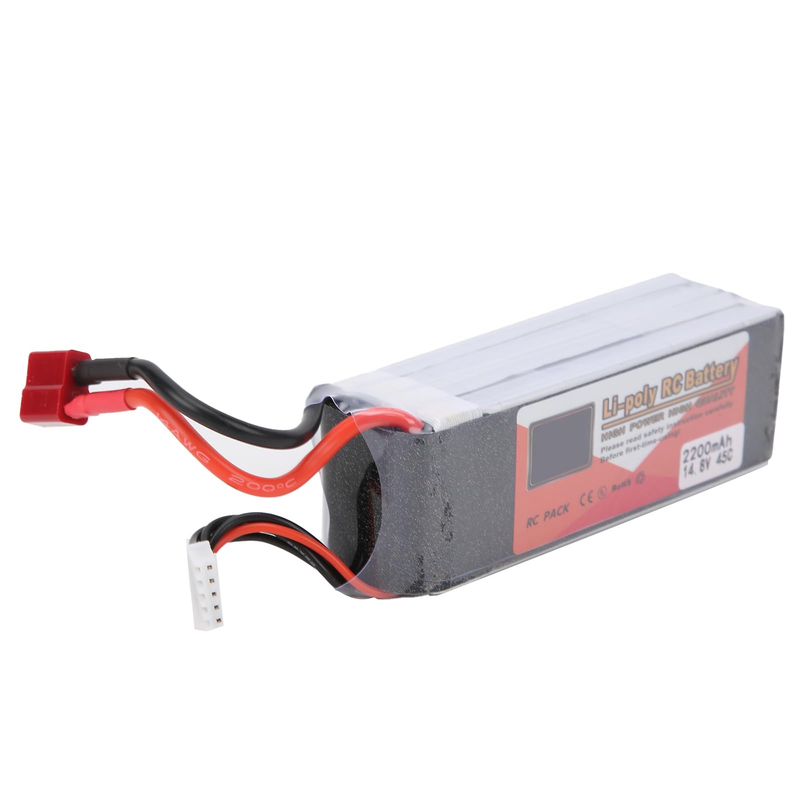 Alomejor Batteria Lipo 2200mAh 45C 4S per Auto RC, Prestazioni di Scarica Elevate per la Massima Conversione di Energia per Auto/aerei Telecomandati
