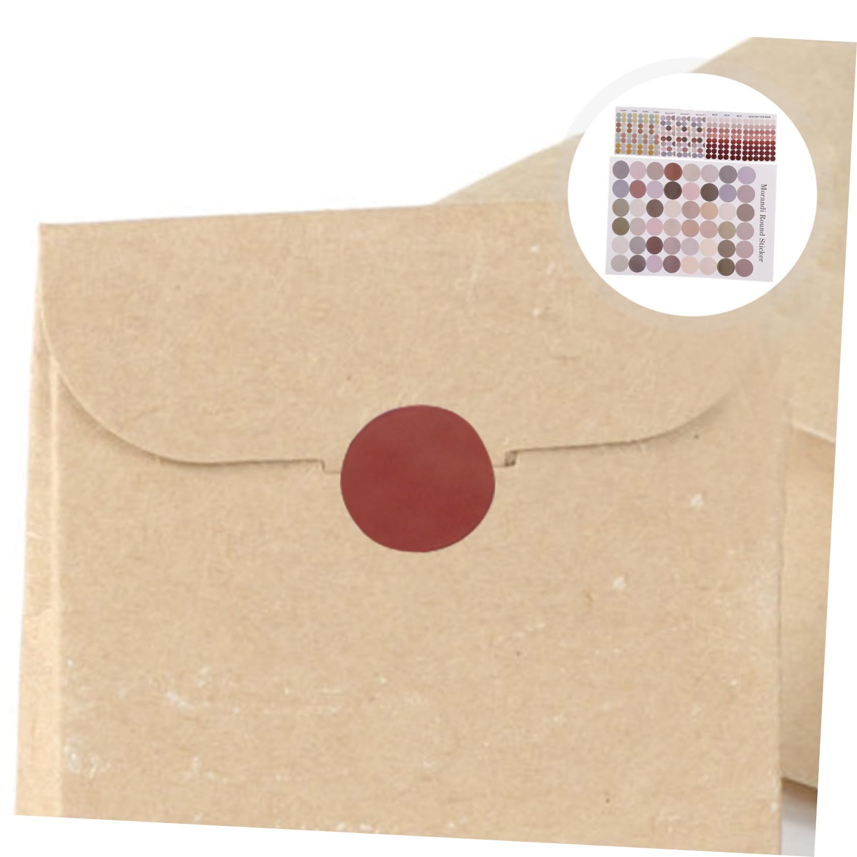 Operitacx 48fogli Etichette Adesive Per Buste e Te Diverse Tonalità Per Decorazioni e Chiusura Scatole Sacchetti e Scrapbooking