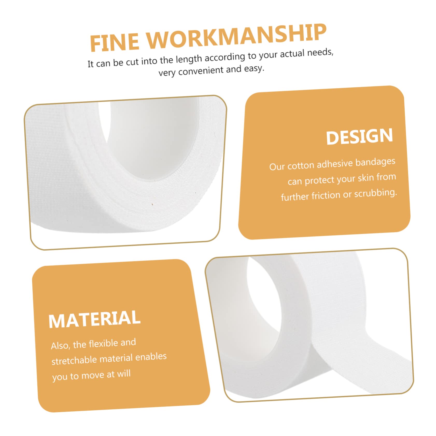 FOMIYES 6 Pack Medical Cotton Fixation Breathable Stretchable for Athletes Use