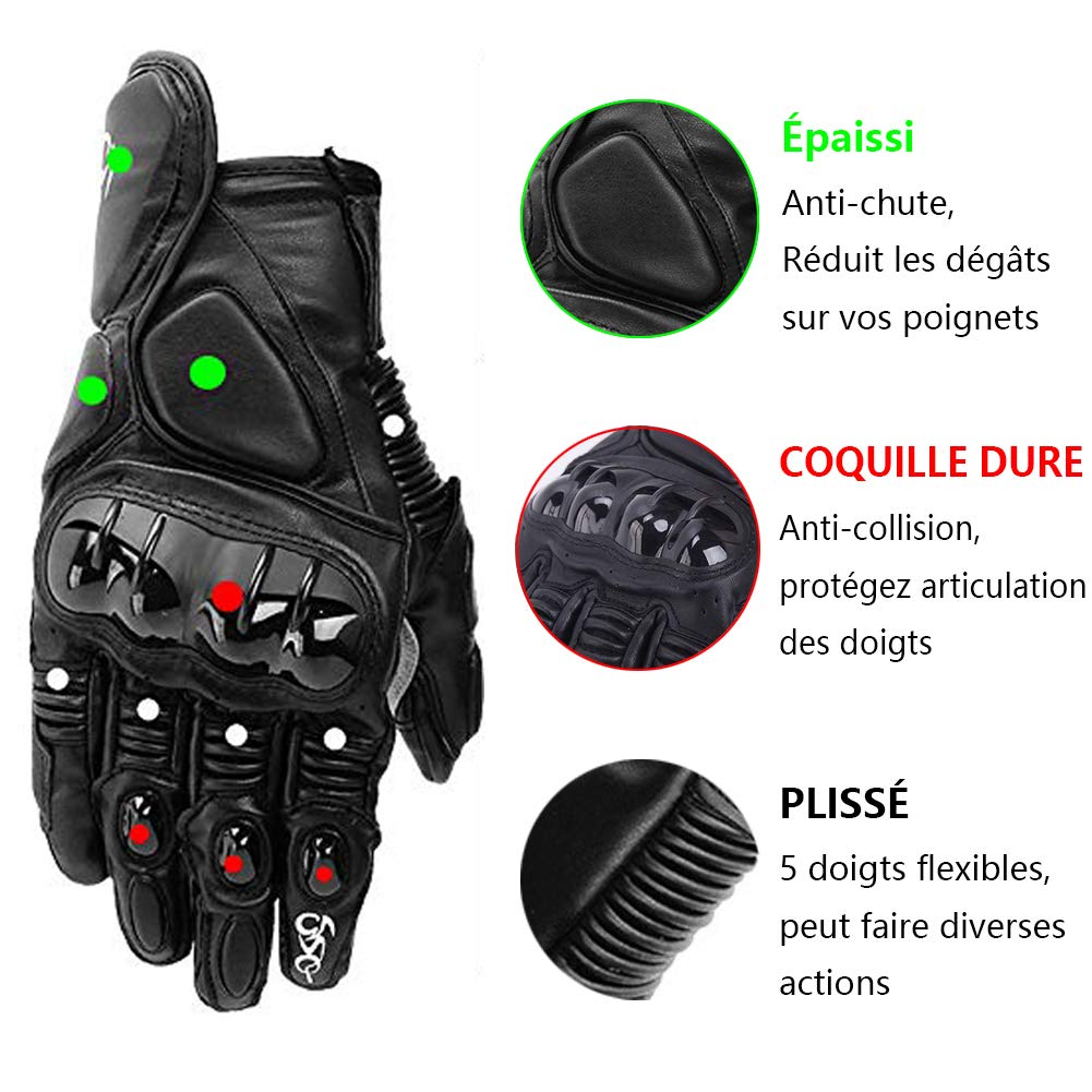 Gants de Moto Hiver Homologué S-LINE Froster Noir
