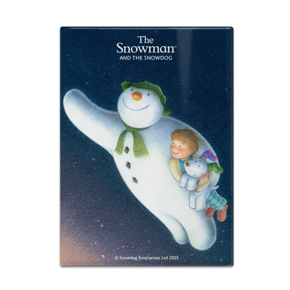 The Original Metal Sign Flying At Night Fridge Magnet (65 X 90 Mm) - The Snowman And The Snowdog (Flying At Night)