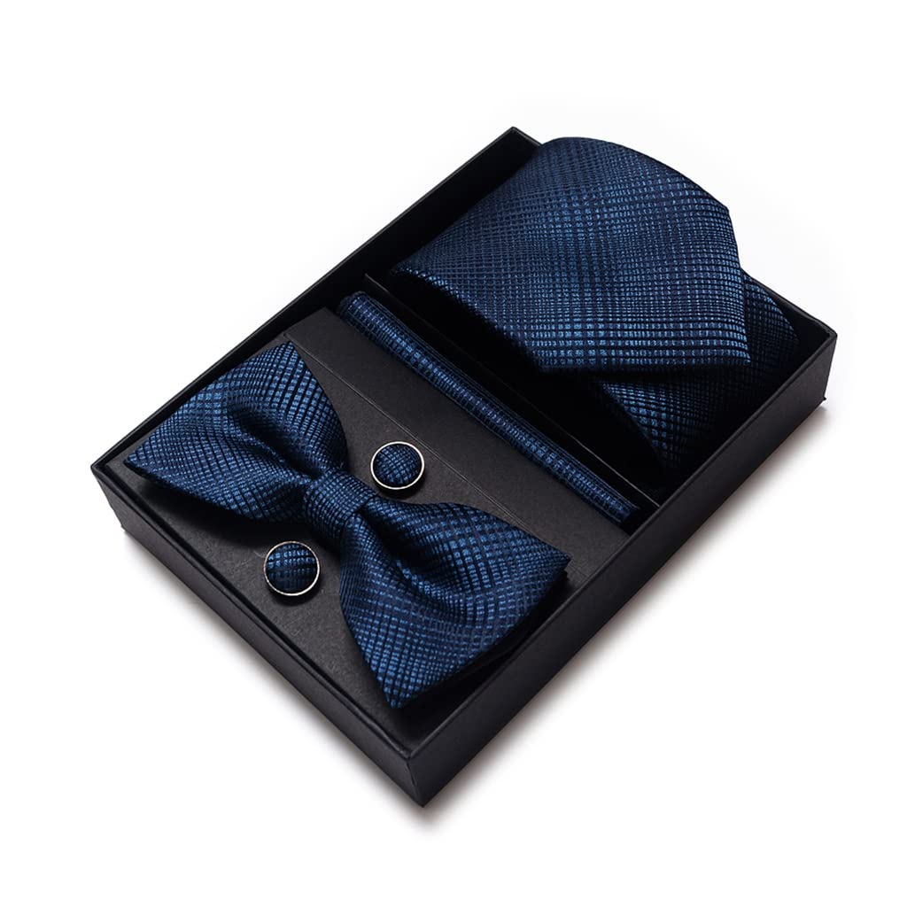 Trjgtas Cravatta Fazzoletto Fazzoletto da Taschino Set di Gemelli Cravatta DOT Man Giorno di Pasqua (Colore : B) (BA)