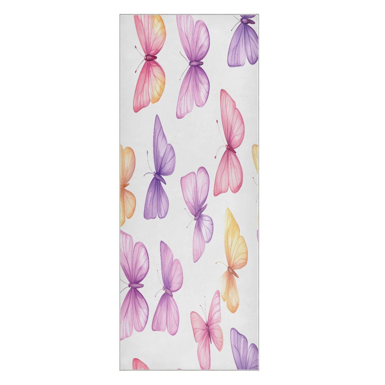 BURSTDDY Butterflies Hot Yoga Towel Absorbent Non Slip Yoga Mat Towel