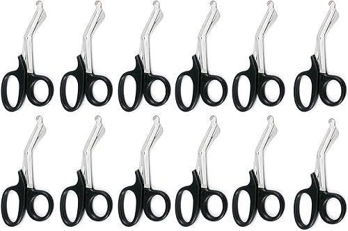 Pack de 12 fundas de calidad premium de 7.5 in con diseño de emoticonos y silla de autosuficiencia, primeros auxilios y emergenio, color negro +