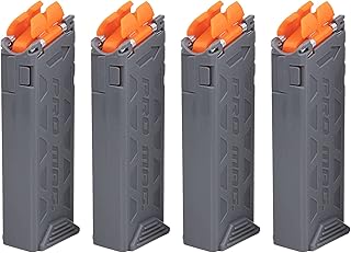 DART ZONE Pro-Series MK-2.1 Half Length Darts Cartridge – 4-Pack Quick-Reload Clips for Half-Length Darts for The MK.2.1 Foam Dart Blaster – Mags for DART ZONE Pro Toy Foam Blasters & Guns with Darts