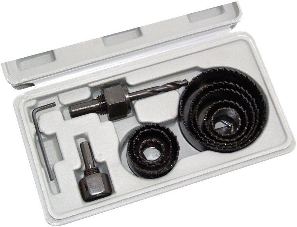 11pc Hole Saw Bit Kit Set Holesaw Wood Sheet Metal 3/4" to 2 1/2" NEW