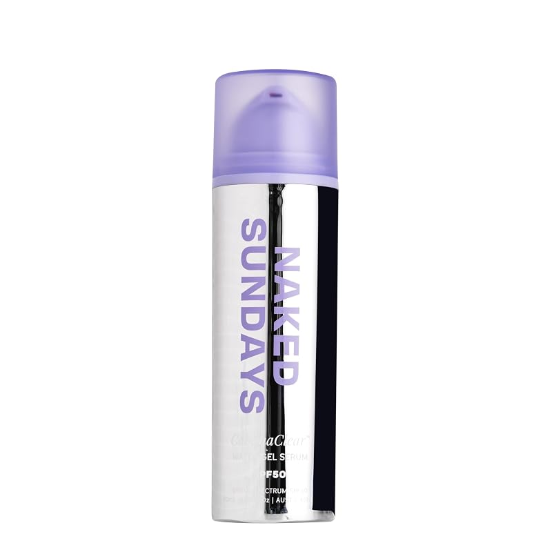 Naked Sundays CabanaClear Sérum Protetor Solar Facial em Gel Aquoso FPS 50, 50 mL