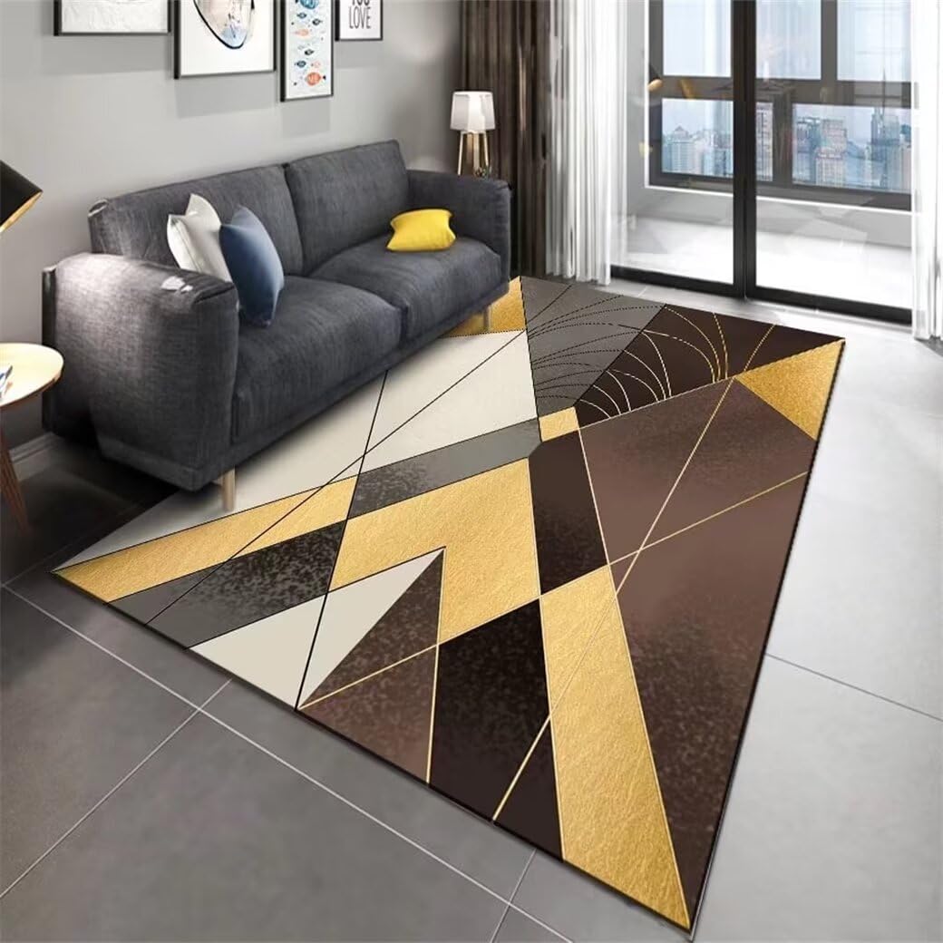 Tapis d'extérieur géométrique moderne lavable pour entrée et terrasse