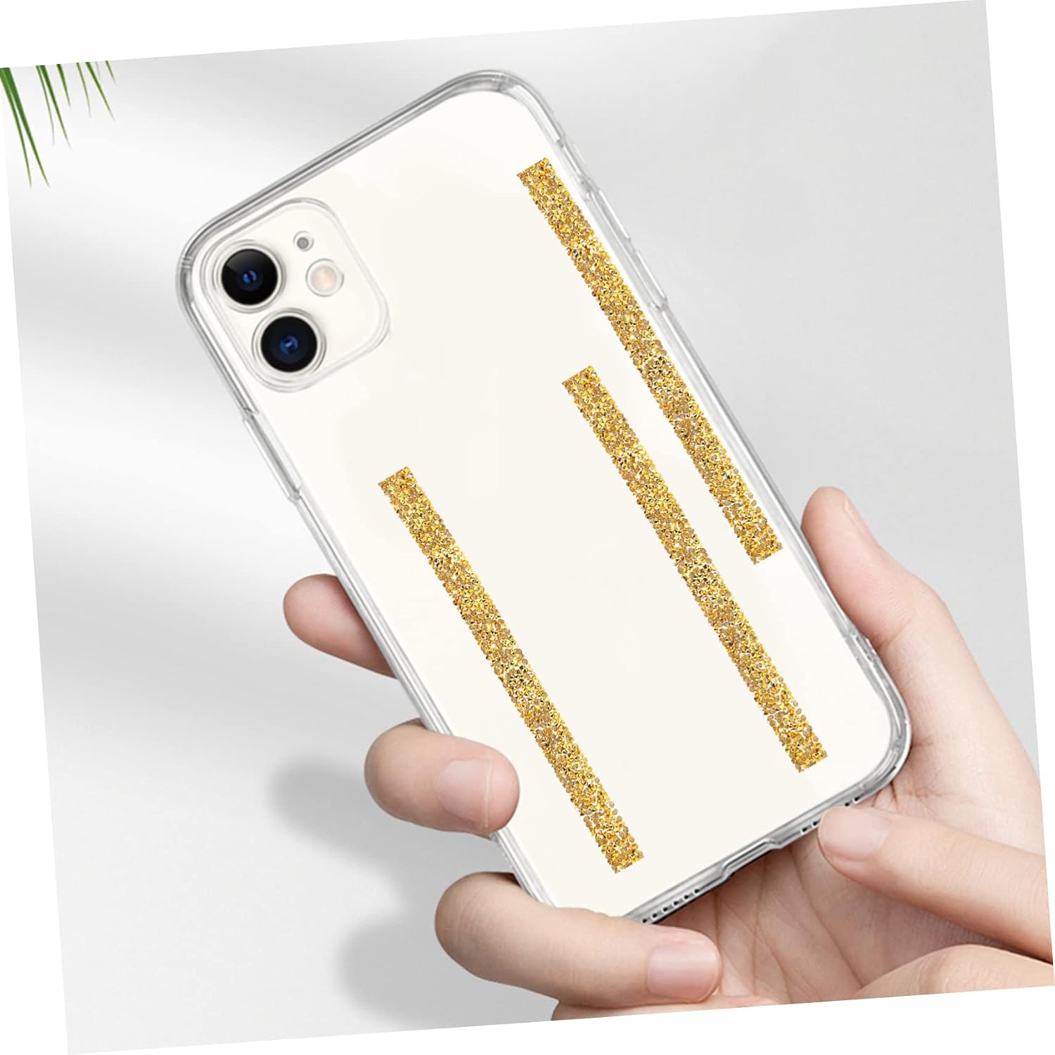 Veemoon 2packs Rhinestone Chain for Costume Accessories Fashionable Ribbon for Clothing Phone Cases and Dress Embellishments