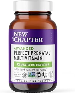 New Chapter Perfect Prenatal Vitamins,192ct, Organic Prenatal Vitamins, Non-GMO Ingredients for Healthy Baby & Mom - Folate (Methylfolate), Iron, Vitamin D3, Fermented with Whole Foods and Probiotics