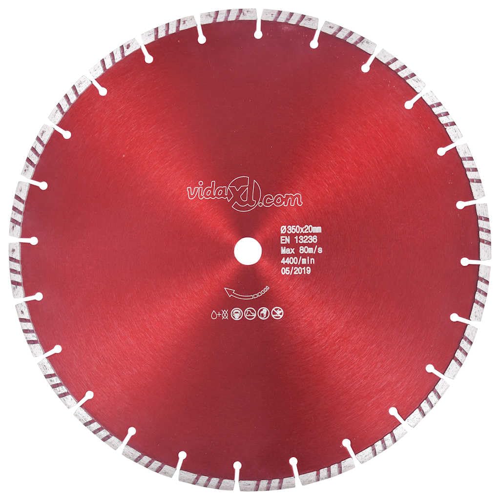 Disco de corte de diamante Turbo 350 mm/20 mm para hormigón