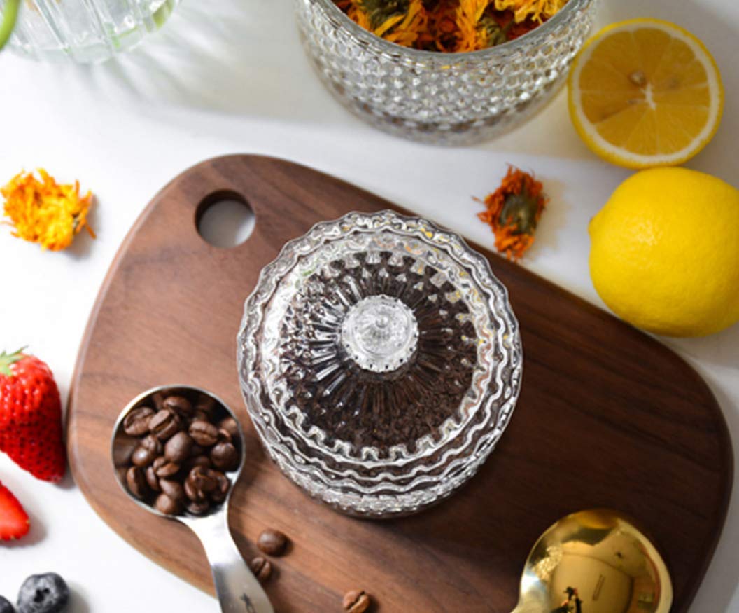 Bonbonnière En Verre Cristal Forme Tente Élégante 300 Ml Avec Couvercle – Sucrier Raffiné, Bocal à Biscuits Et Bonbons Pour Cuisine, Bureau Ou Déco Mariage