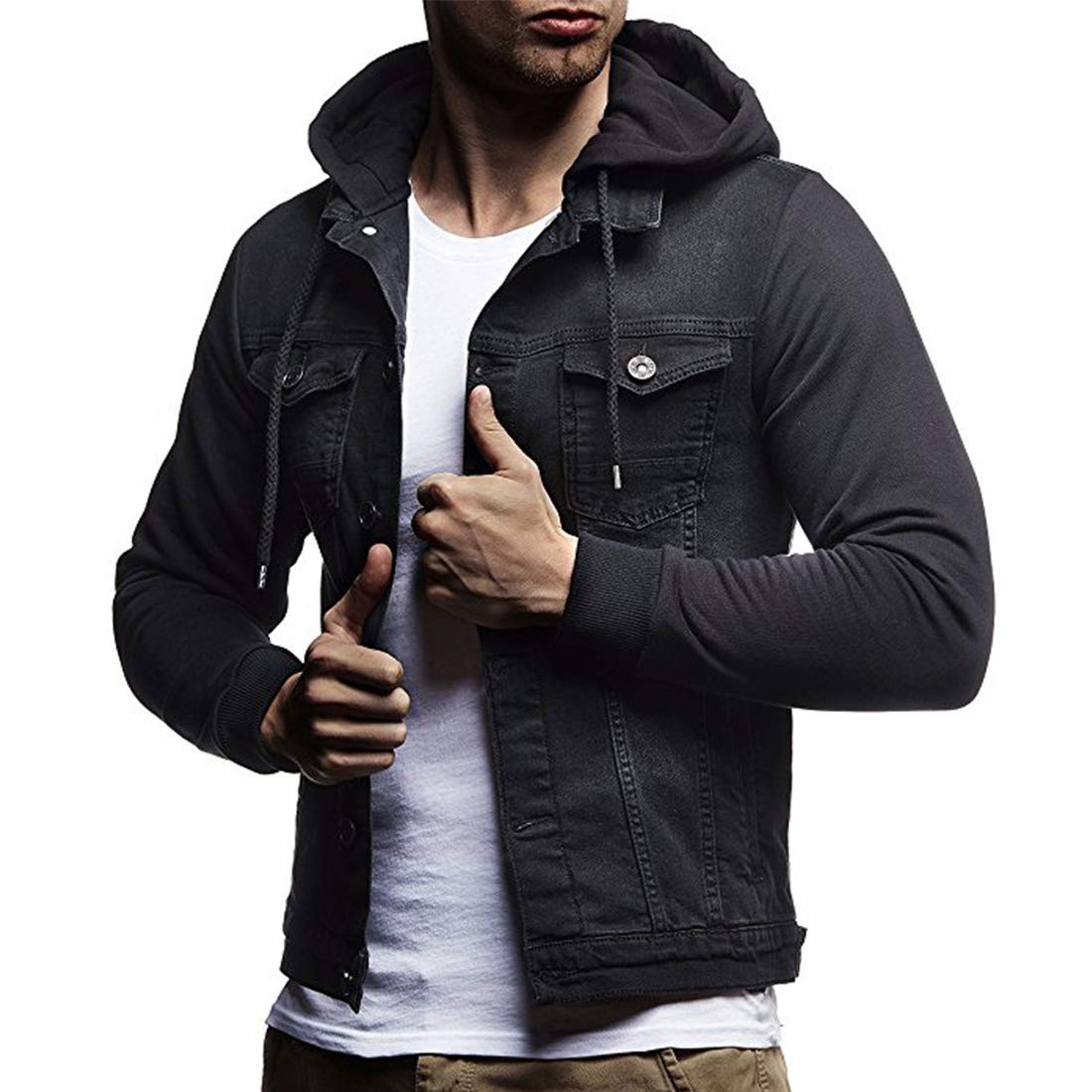 Hoodie Mens Jean Jacket Jeans Jacket Hoodie Mens Denim Jacket Over