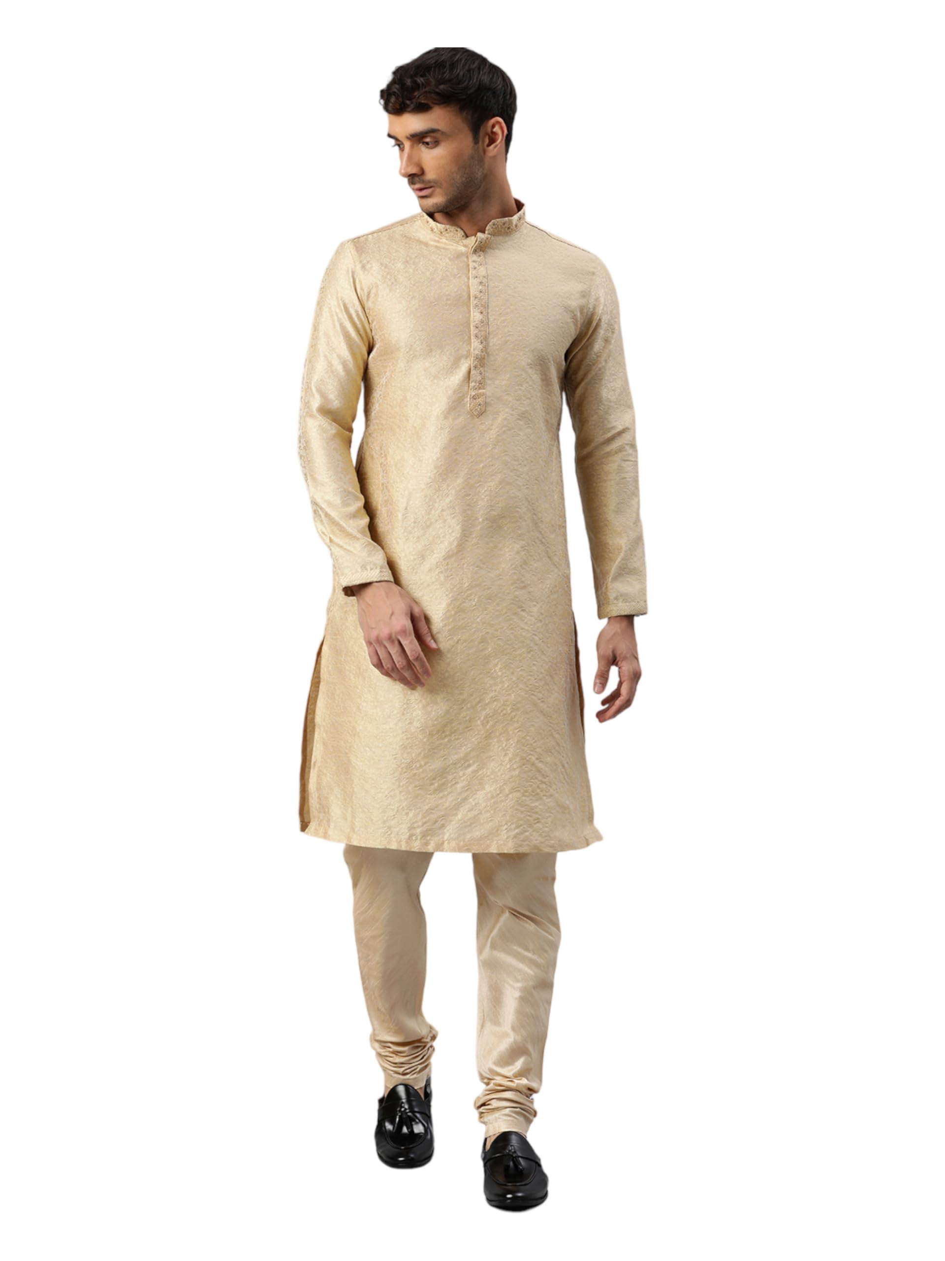 manthan Mens Art Silk Kurta Churidar Set-picture-29