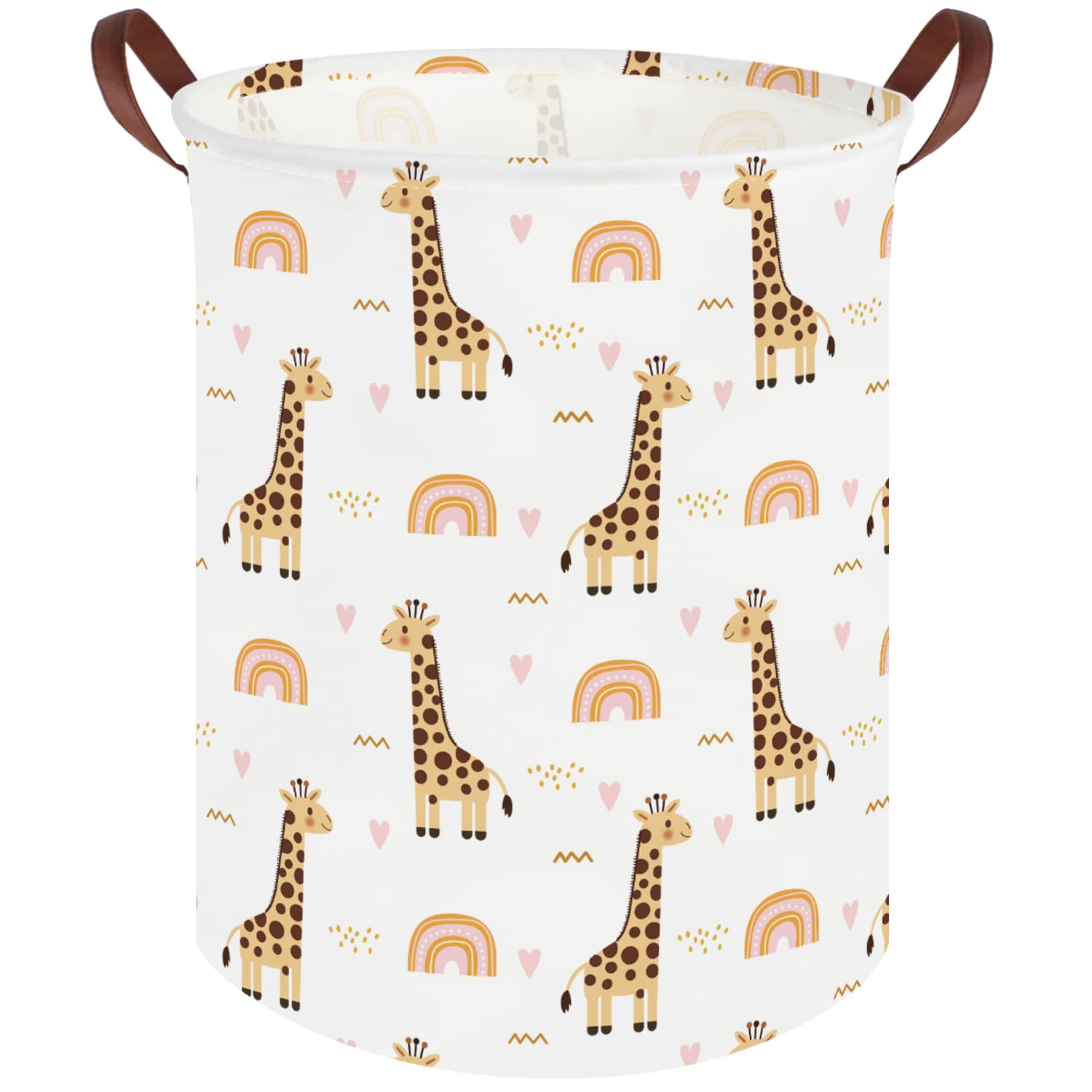 FXOCSHE Giraffe hamper,Baby diaper organizer,Collapsible waterproof basket for dirty clothes,Baby Hamper for Nursery,Kids Room Organizer,Baby room decor,Gift basket(Giraffe)