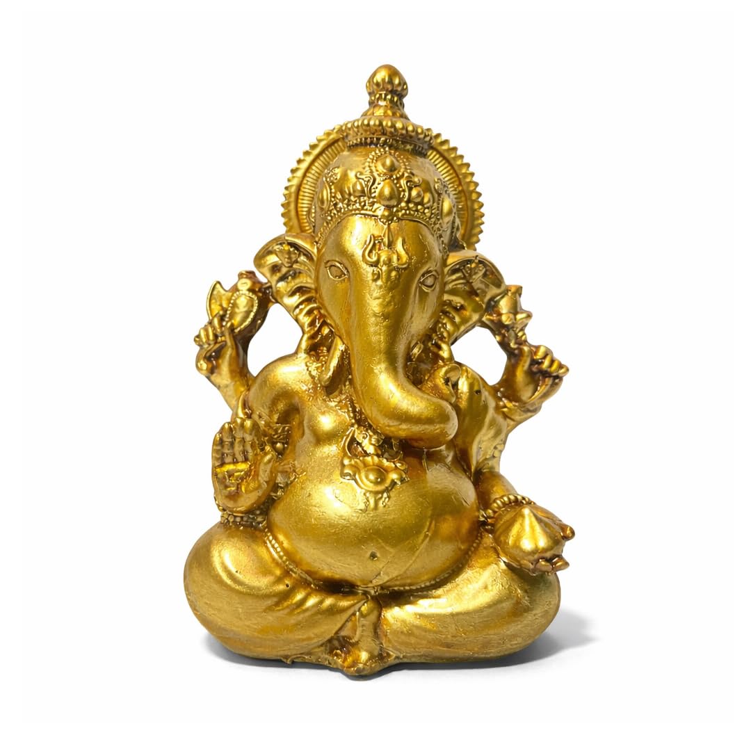 Ganesha, statua a forma di idolo per cruscotto dell'auto, decorazione per la casa, in resina, dio indù, per scrivania, ufficio, decorazione spirituale, regalo religioso Diwali Ganesh