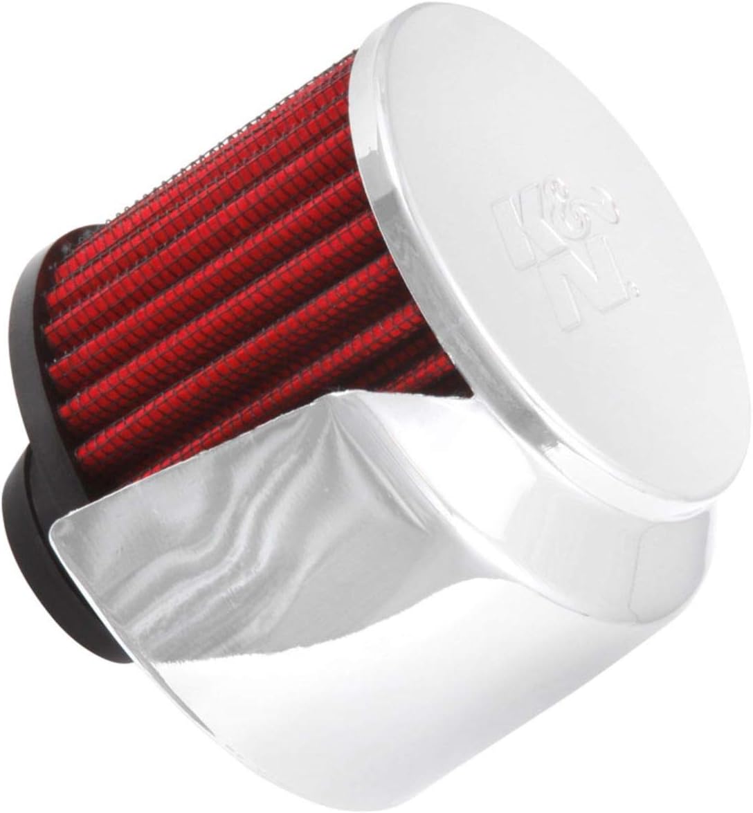 K&N Vent Air Filter/Breather: High Performance, Premium, Washable, Replacement Engine Filter: Filter Height: 2.5 in, Flange Length: 1 in, Shape: Breather, 62-1516