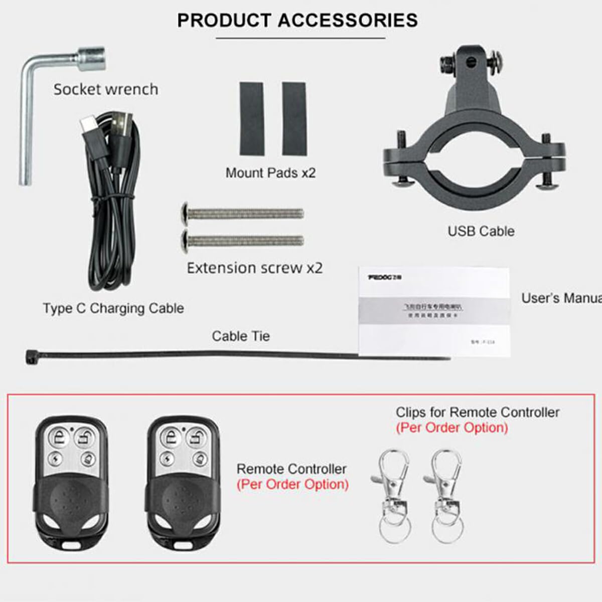 Bici Anti-Perso Elettrico Forte Campanello Manubrio della Bicicletta Ricaricabile Telecomando Allarme Altoparlante Ciclismo Avvertimento Altoparlante