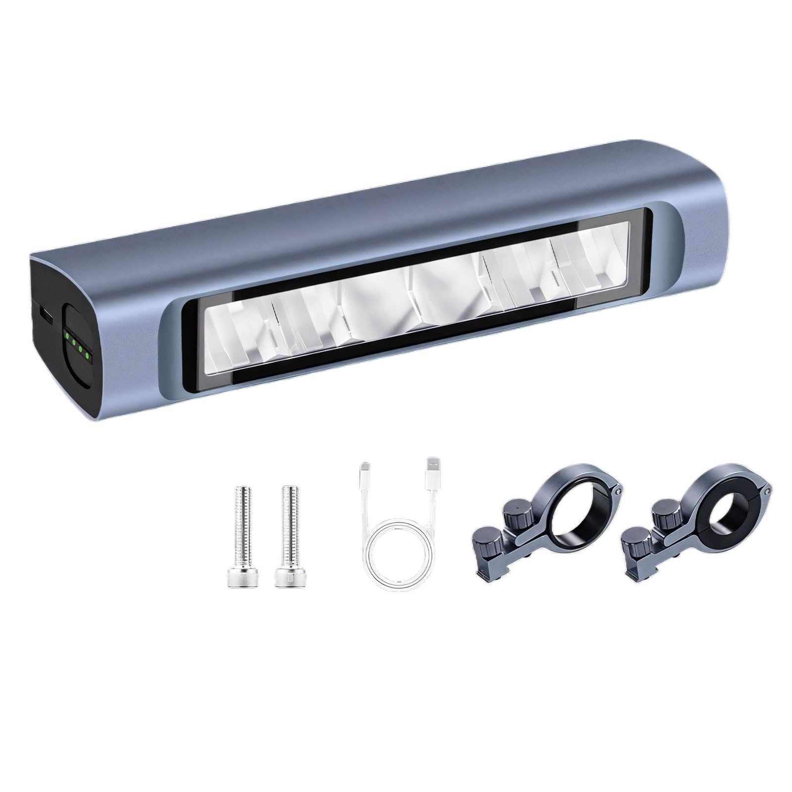 Luz portátil para bicicleta, 3400 lúmenes, batería de 8000 mAh, impermeable, carga tipo C, incluye kit de montaje para bicicletas, ideal para paseos nocturnos y seguridad