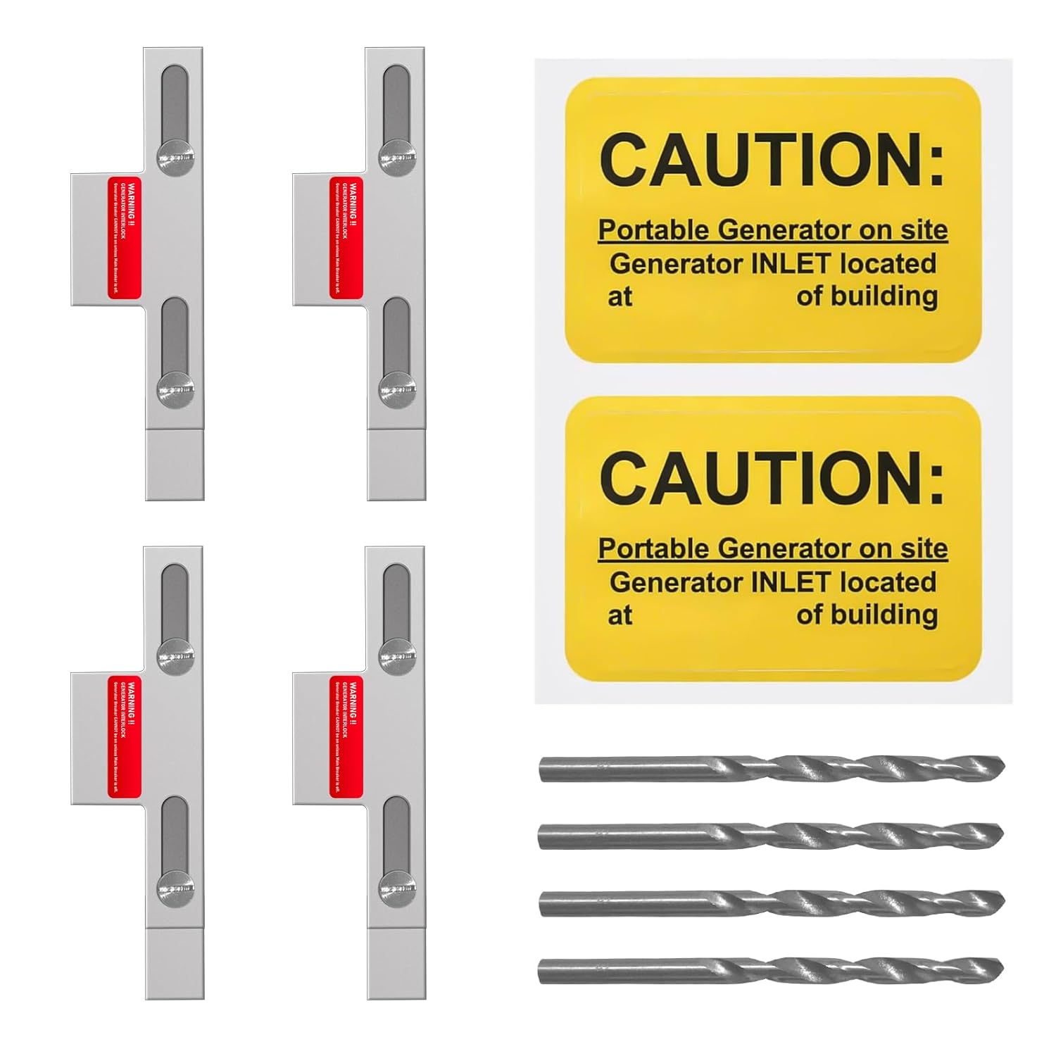 4 Set Generator Interlock Kit Compatible with Eaton Cutler Hammer 100 Amp and 125 Amp Panels Breaker,for Safe Usage of Portable Power During Outage,Professional and Interlock Kit (4)