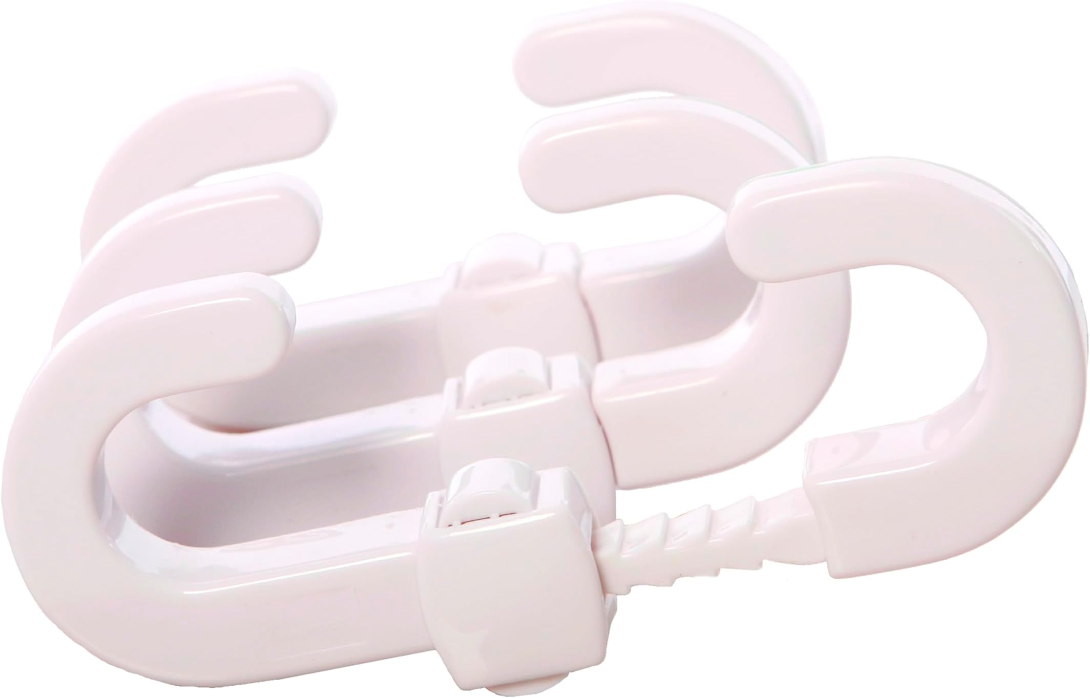 Secure -A-Lock - Child Proof Sliding Safety Locks - Suitable for Mushroom Knobs & D-Shaped Cabinet Door Handles - White - Model ‎L712