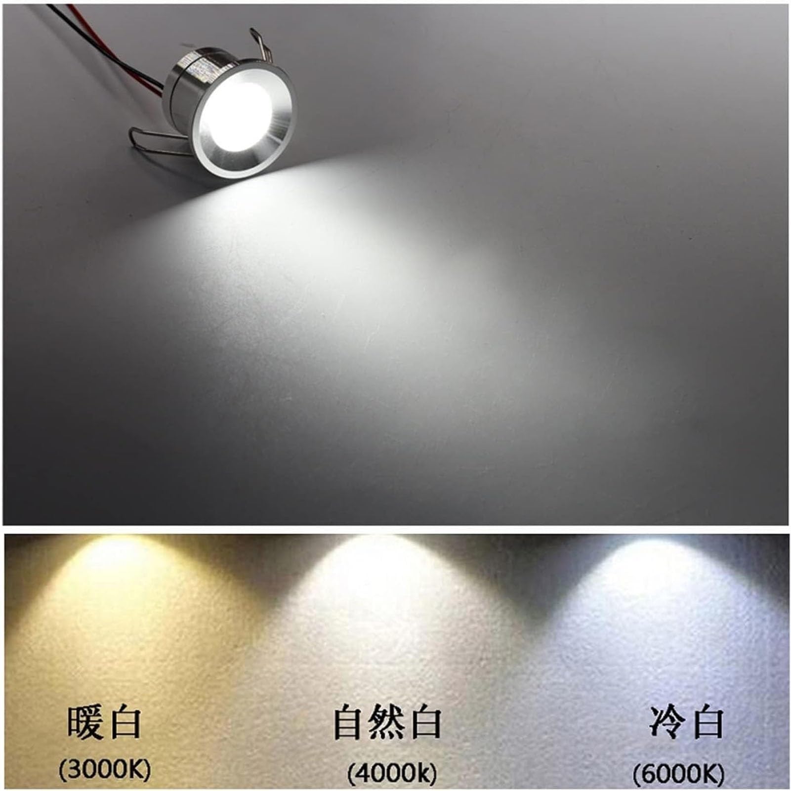 8 Piezas Foco De Luz LED - Mini Foco LED, Luz De Techo Y Pared De Fondo Oculta De 12V CC, Luz Empotrada Para Escaleras Resistente Al Agua IP65, Para Vitrinas Armarios(Neutral White 4000k)