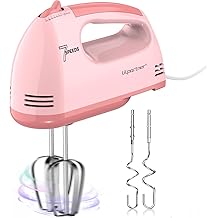 Hand Mixer Electric, Small Food Mixer 7 Speeds Handheld Blender, 304 *(2* Beater, 2*Dough Hook) Kitchen Blender for Cream, Cookies, Dishwasher Safe