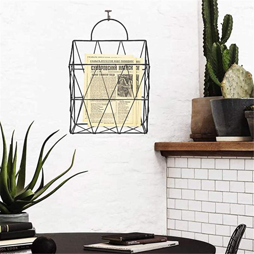 Franklite Triangle File Folder Racks&Magazine Holder,Metal Newspaper Holder Magazine File Storage for Office Home Decoration,Rack Desktop Book Organizer Bookshelf for Home School Office Decor (Black) 2