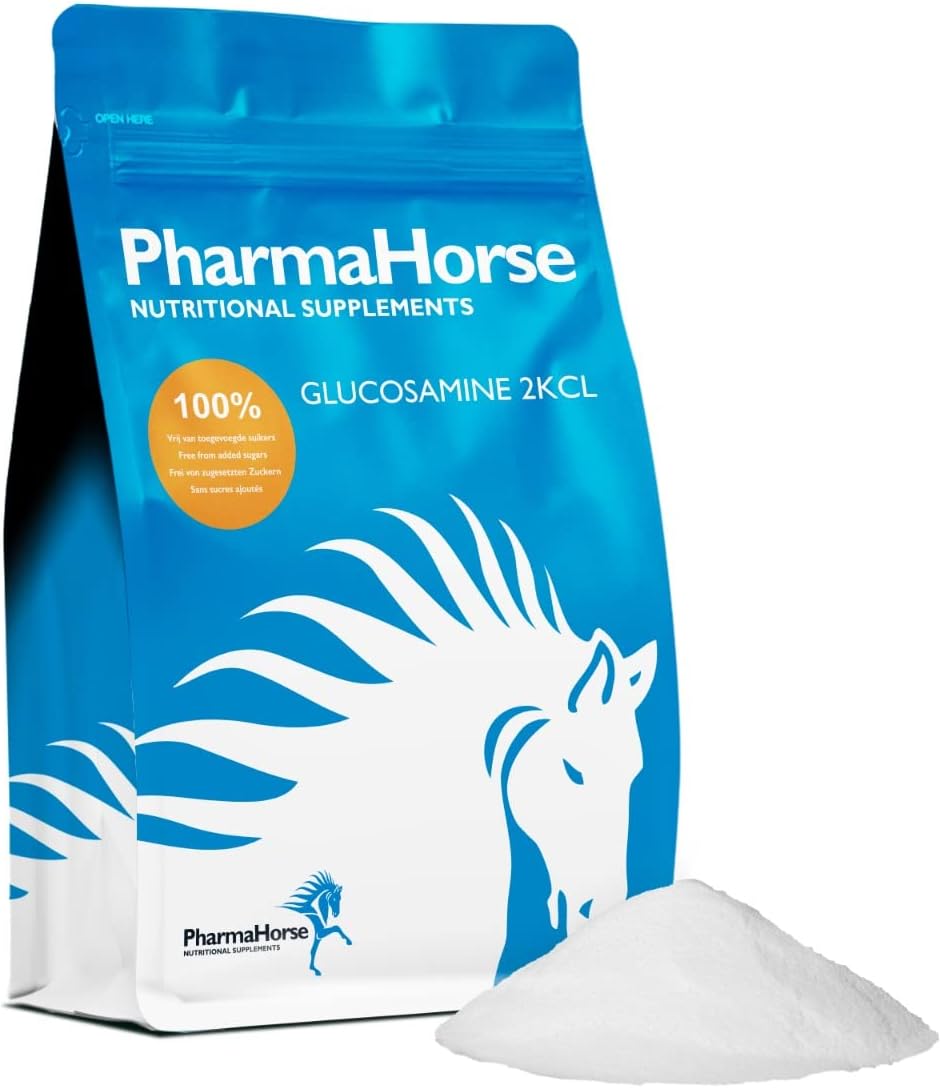 PharmaHorse Glucosamine Sulfate 2KLC | No added sugar | 100% pure glucosamine sulfate | doping free | 1000 grams