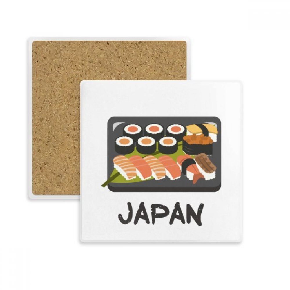 Boîte Japonaise Sushi Coaster en Pierre Absorbante Multicolore pour Tasse et Boisson