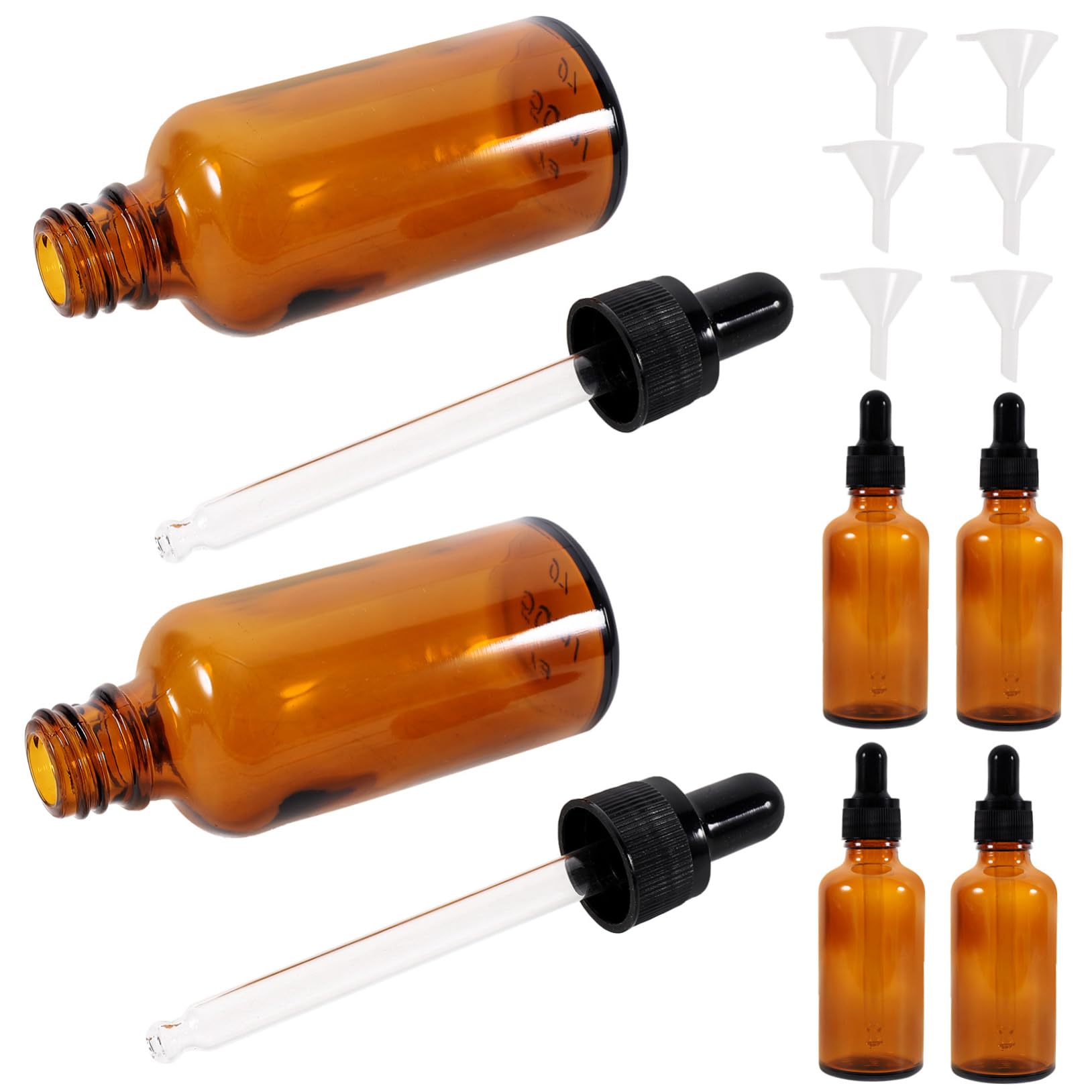 minkissy 6stücke Glas Tropfflasche für Ätherische Öle Kleine Leere Fläschchen mit Pipette für Parfums und Reise-sets Kompakte für Handtasche