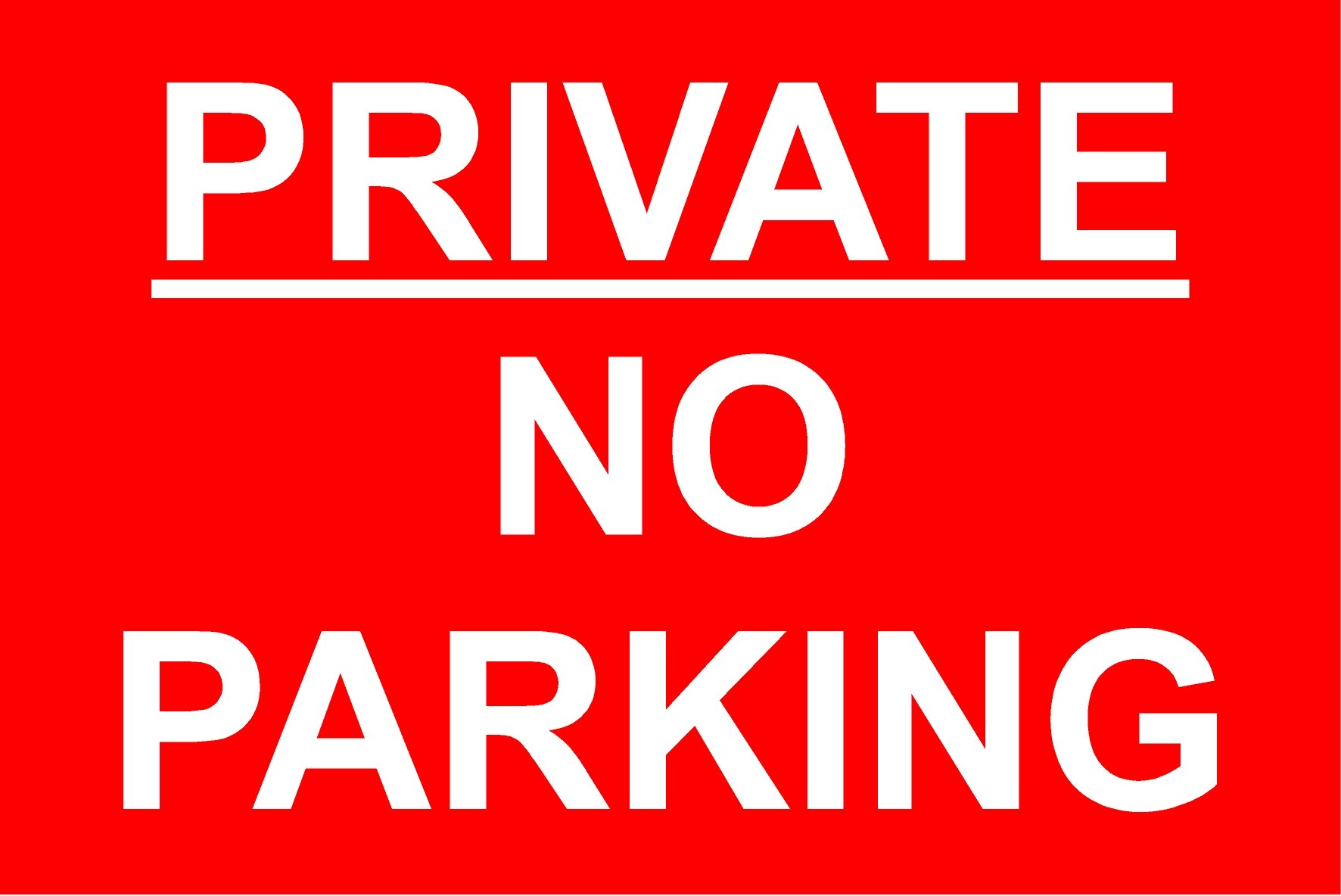 Private NO Parking Sign 200mm x 300mm