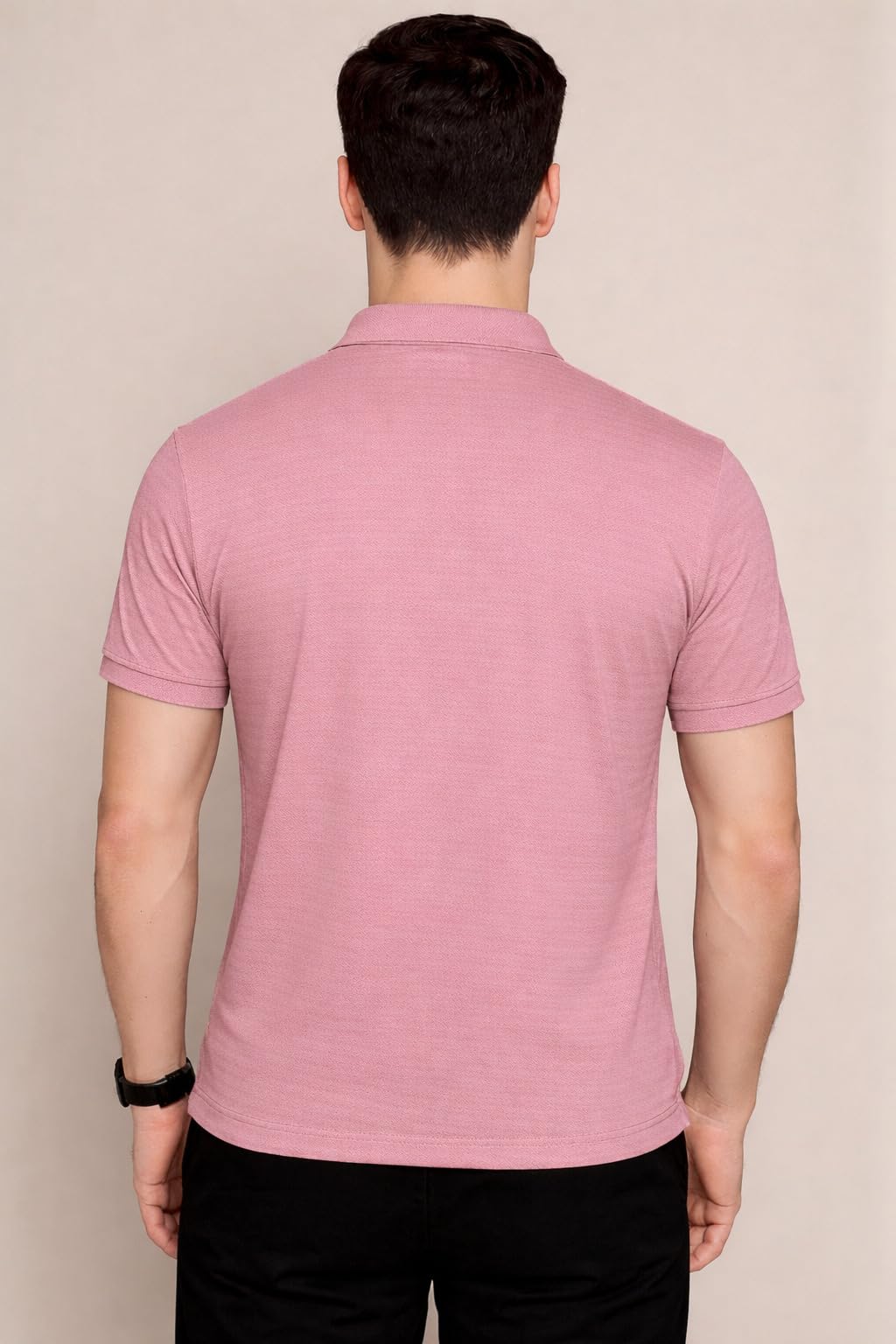 Preneum Men’s Polycotton Half Zip Polo T-Shirt | Slim Fit Casual Tee | Short Sleeve | Breathable & Soft Fabric | Stylish Zip Collar T-Shirt for Daily, Office, Outdoor 2