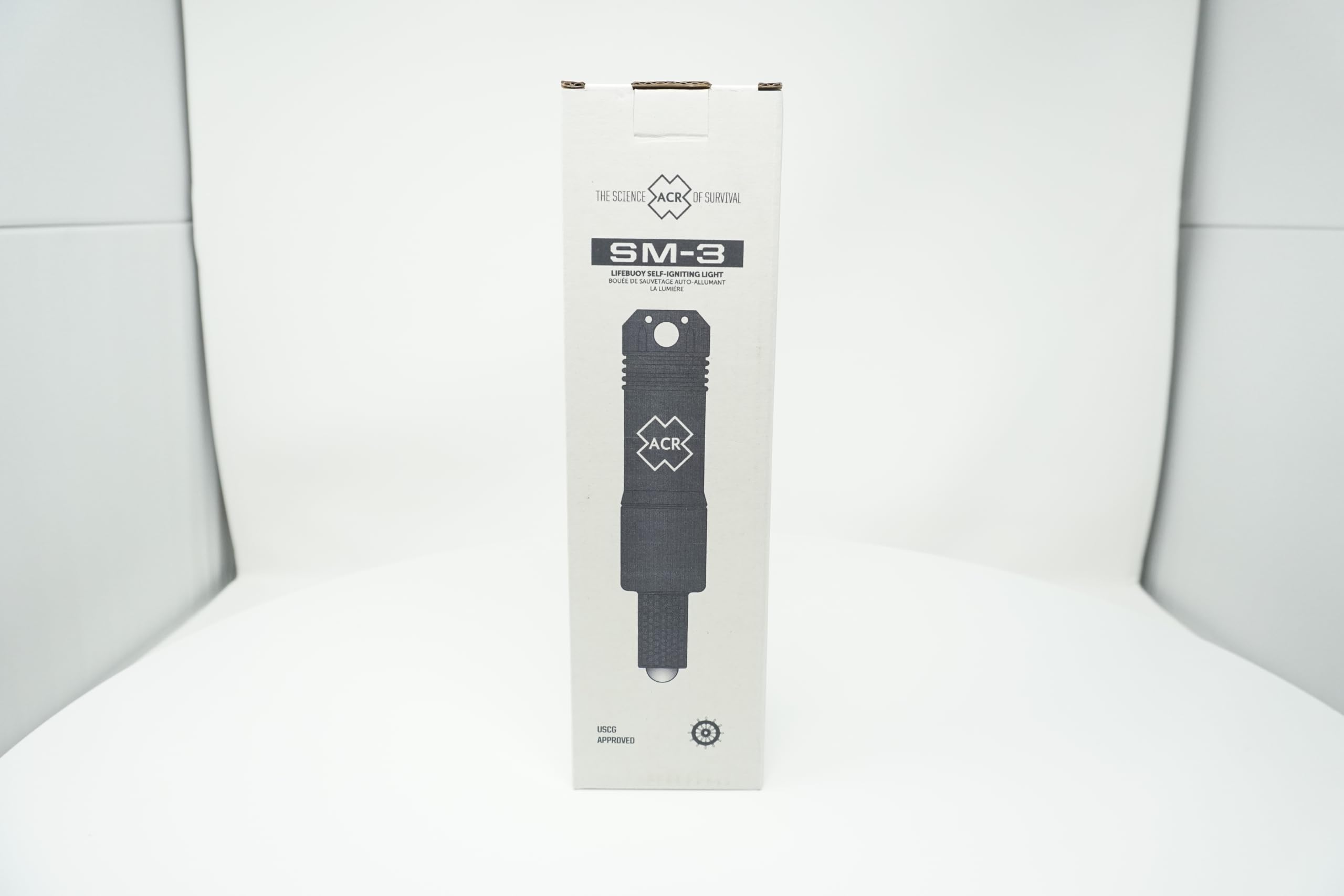 ACR SM3 Luz Marcadora Autoencendida para Aro Salvavidas, Aprobada por USCG, SOLAS y MED, Reemplazo Directo de SM2, Garantiza Visibilidad Confiable en Emergencias [Clase Energética B]