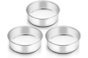 6 Inch Cake Pan, Round Cake Pan Tier Baking Pans Set of 3