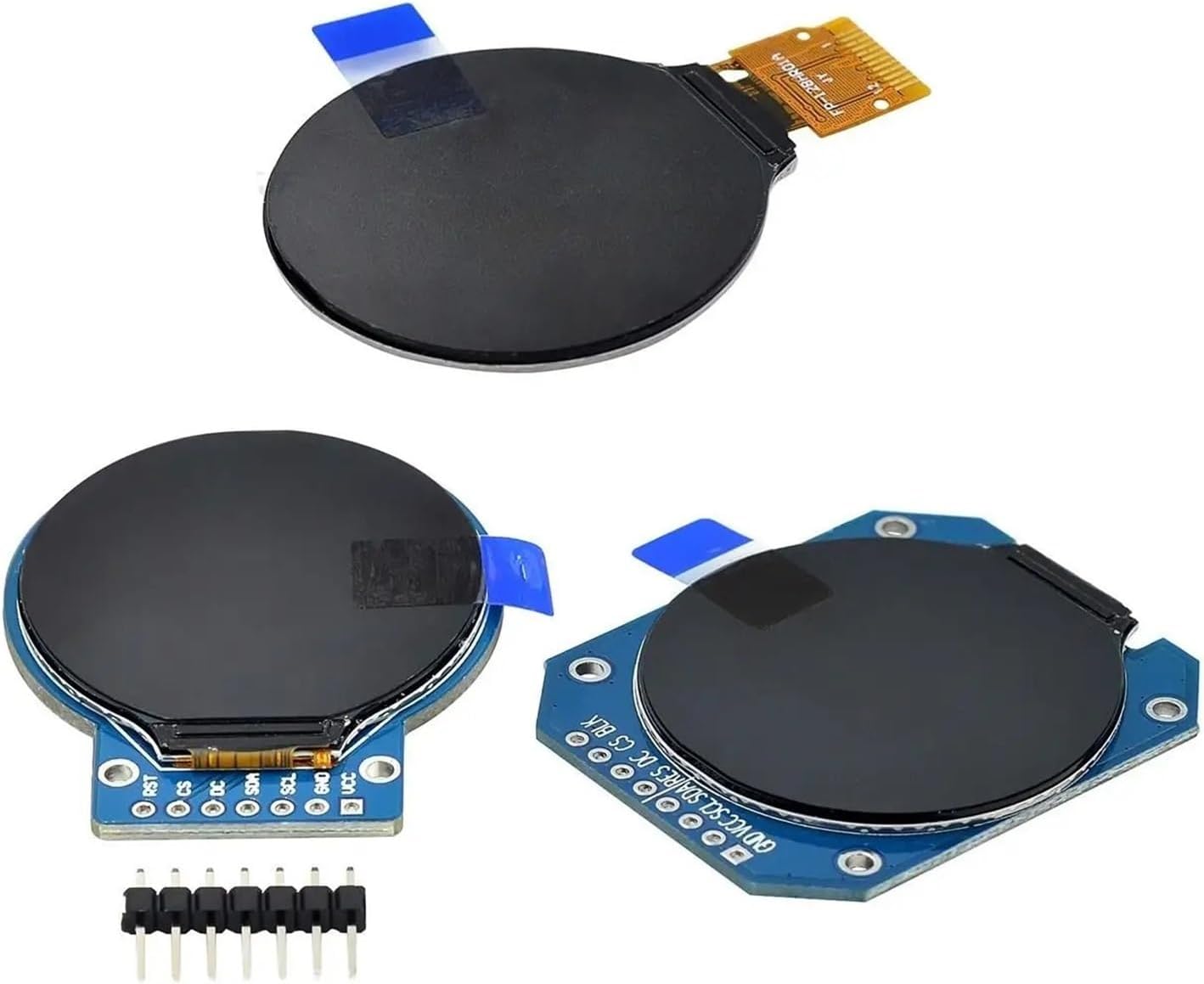 1.28 Inch LCD Module Round RGB 240 * 240 GC9A01 Driver 4 Wire SPI Interface 240x240 PCB(Square plate)