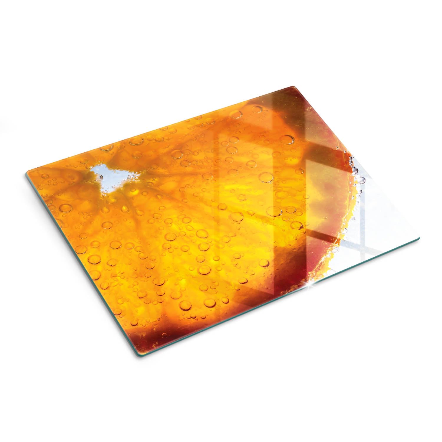 Schermo di protezione e tagliere in vetro temperato 40x30 cm Arancia