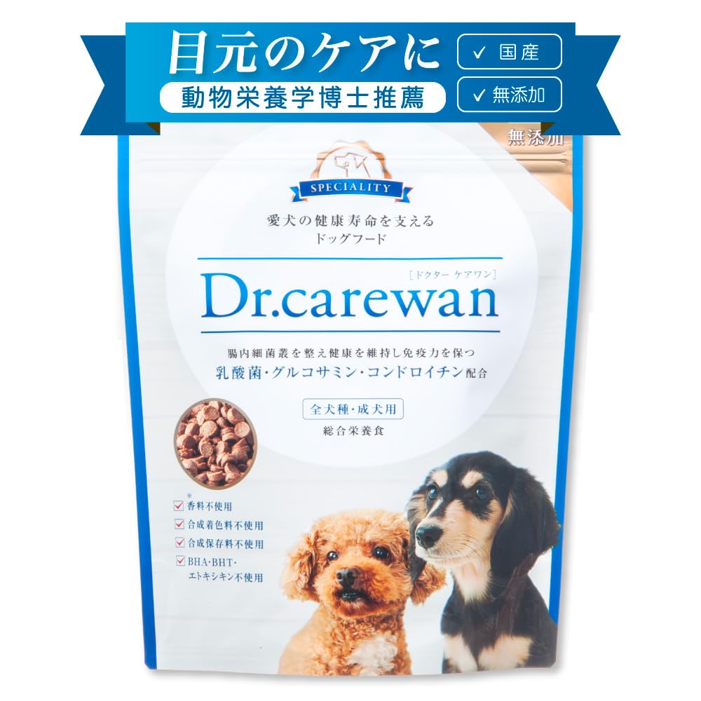 Dr.ケアワン ドッグフード 1kg ×3袋　無添加　国産 Drケアワン 国産無添加ドッグフード 小型犬用