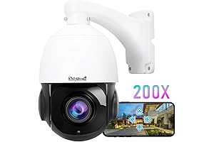 JideTech 200x Optical Zoom PTZ Camera with 4K Resolution