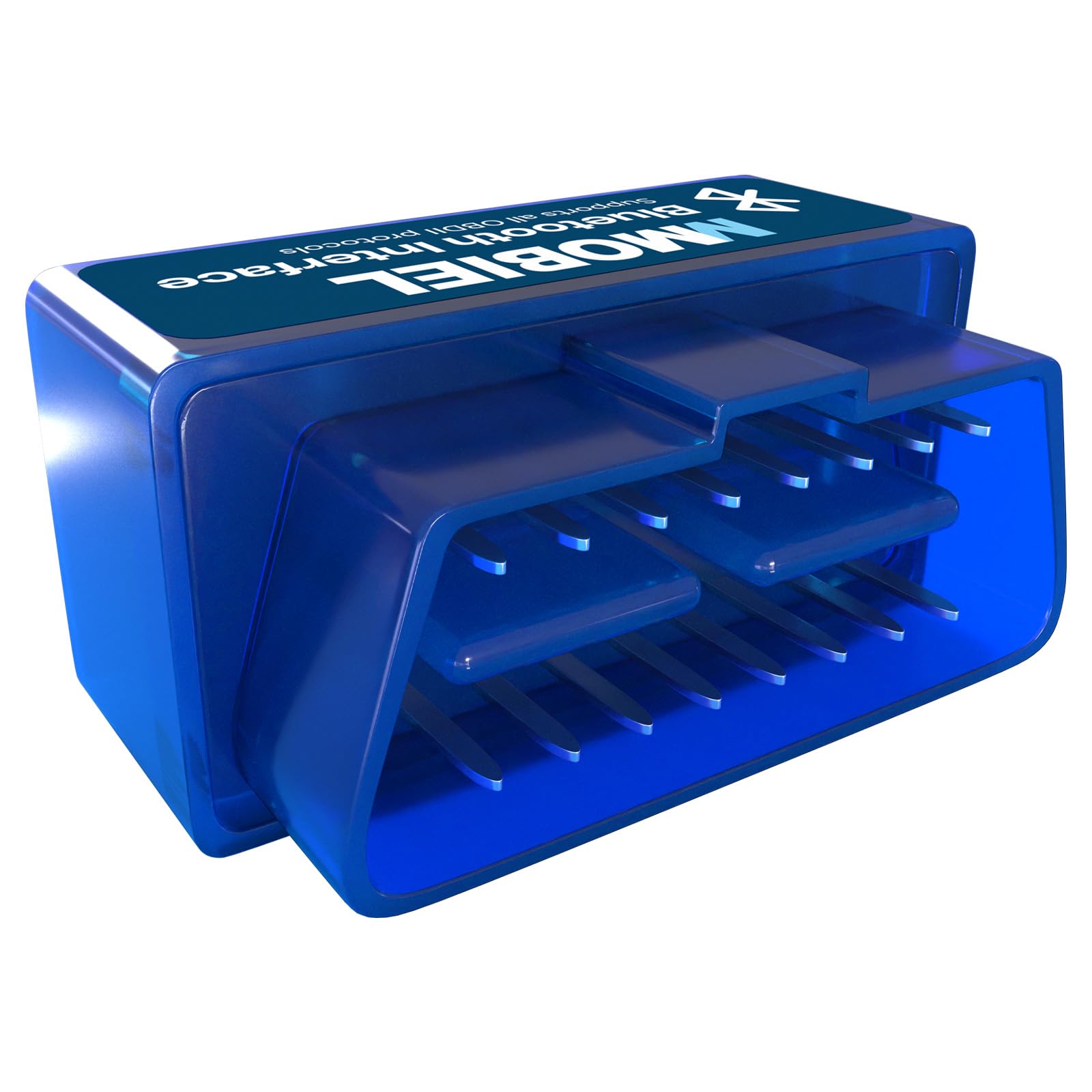 MMOBIEL Bezprzewodowy skaner OBD2 Bluetooth - kompatybilny z iPhone, iOS, iPad i Android - Czytnik Kodów OBD2 - Skaner Diagnostyczny - Sprawdź kody Silnika z Funkcjami Mini V2.1