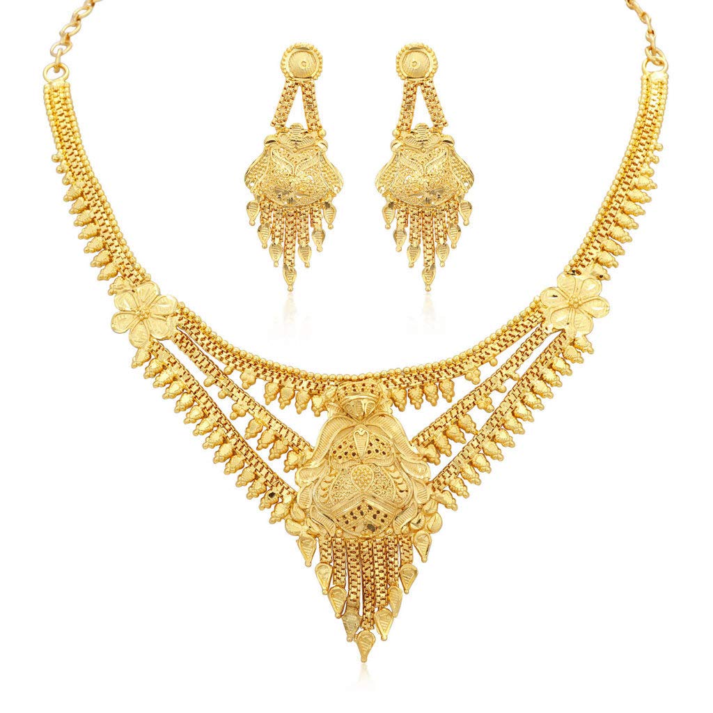Sukkhi Women Fancy Gold Plated Alloy Necklace Set (N73714) (B07P81CKF3) Amazon Price History, Amazon Price Tracker