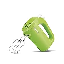 Girmi SB02 Sbattitore Elettrico, 170W, Sbattitori Inox per montare panna ed albumi, Funzione Turbo, Ganci Inox per impasti dolci e salati, 5 Velocità, Verde