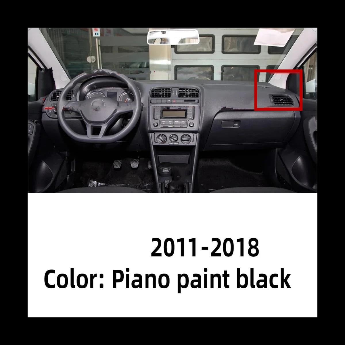 Aria Condizionata Auto Bocchette per VW per Polo 2011 2012 2013 2014 2015 2016 2017 2018 6RD 819 704 6RD819704 Copertura Griglia di Sfiato Aria A/C