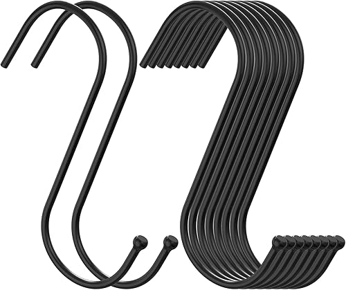 Miniatura 9 de RELBRO Ganchos en S, 30 ganchos de metal de 3.7 pulgadas en forma de S, ganchos resistentes en forma de S para ollas, sartenes, tazas, pantalones,