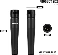 Vista 2 de M57 Vocal Dinámico Estilo Clásico Micrófono Audio Instrumento Clásico Profesional Dinámico Cardioide Unidireccional con Cable, para Instrumentos