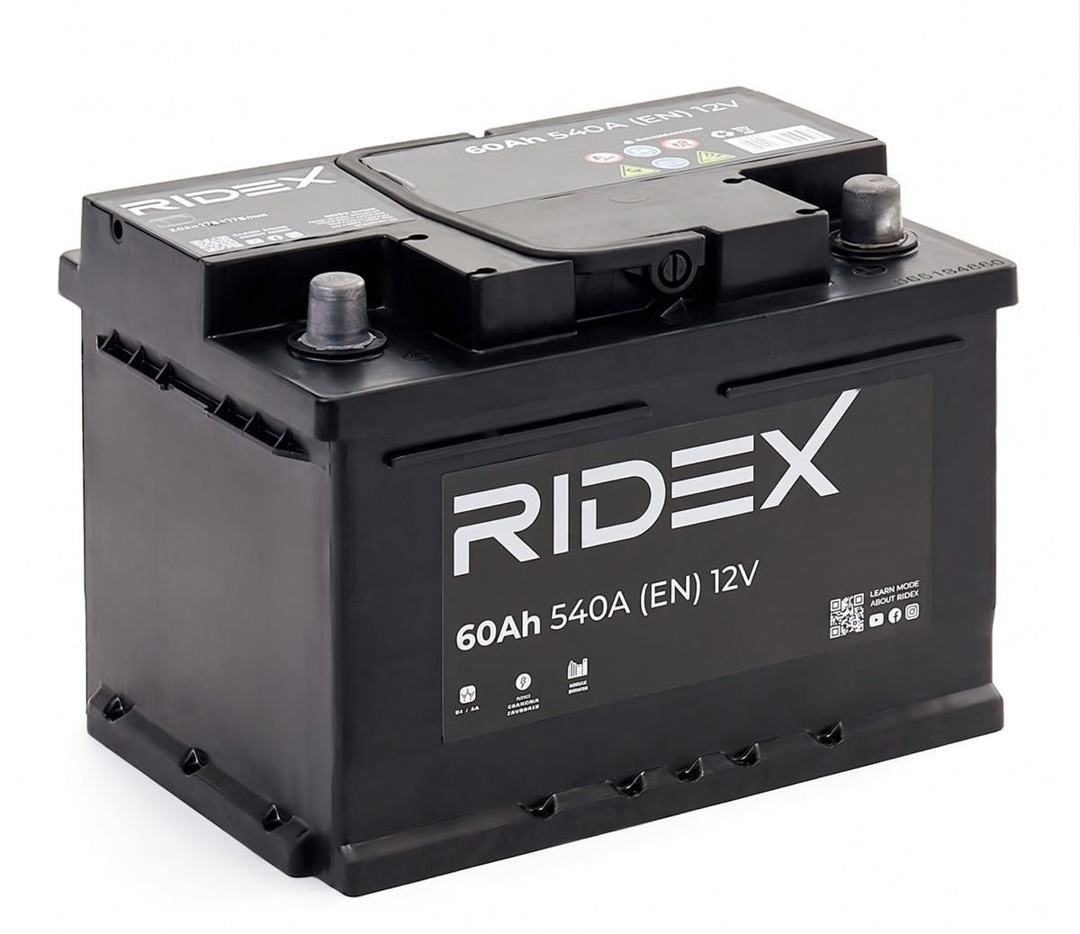 RIDEX Batterie 60, Ah 540, A/EN 1S0055 L 242mm B 175mm H 175mm