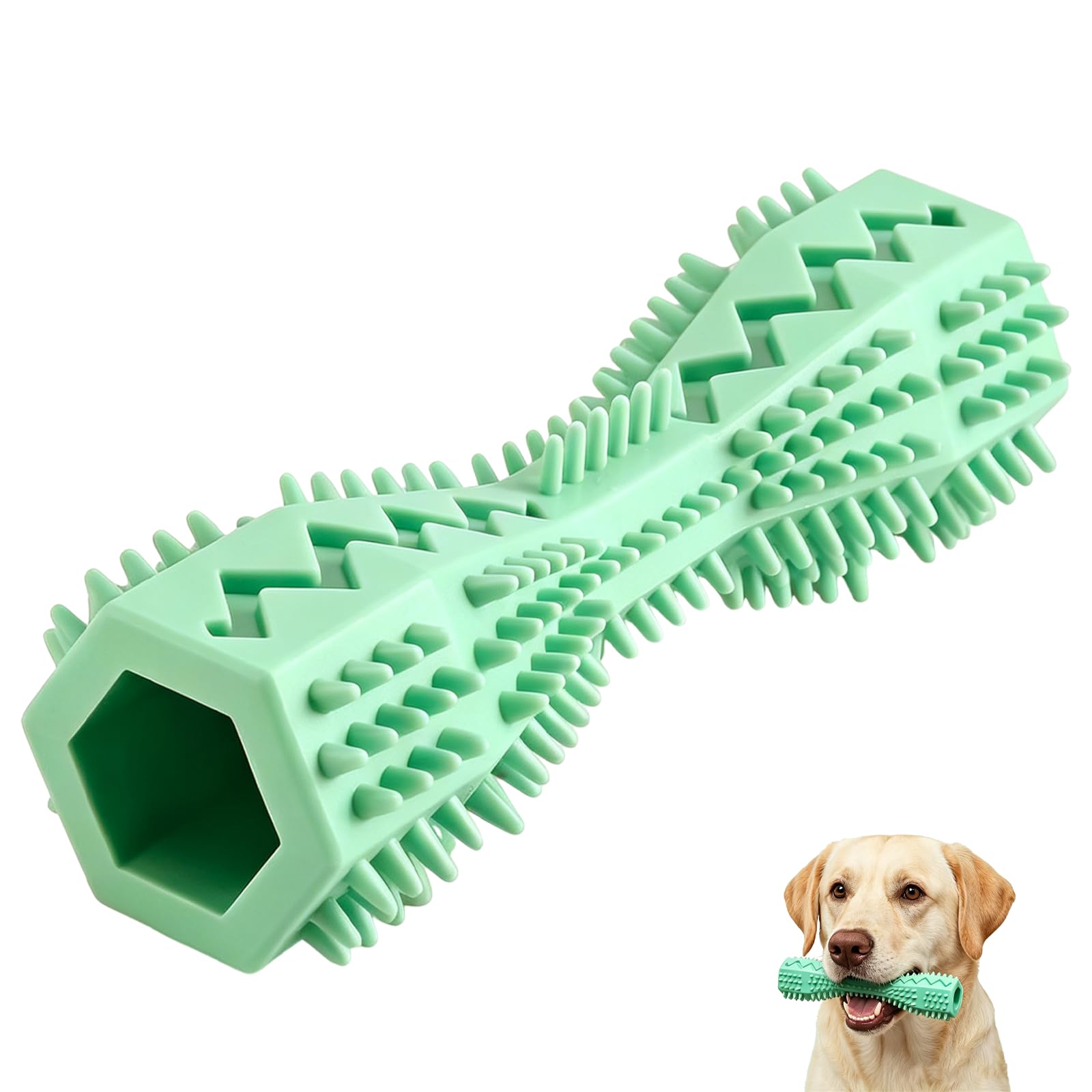 ZPSCXQ Puppy Teething Toys, Dog Chew Toys for Teeth Cleaning, Interactive Dental Care Solution for Puppies and Adult Dogs, Boredom Relief and Furniture Protection, 14.2 x 3.6 cm Avocado Green