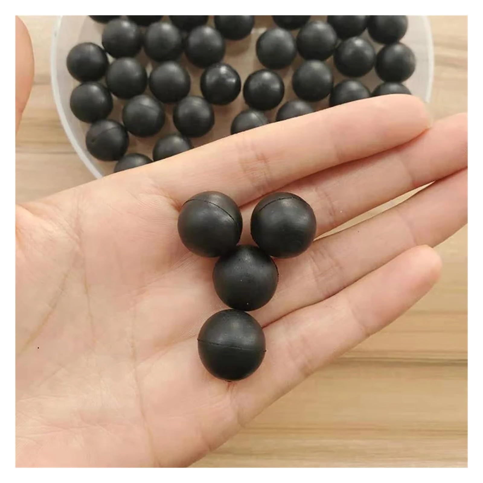 Bola de goma sintética sólida de 2mm a 30mm de diámetro, 50 Uds., bola de goma de sellado, bola de goma sintética con línea de molde pequeña (Tamaño : 20mm 50Pcs)